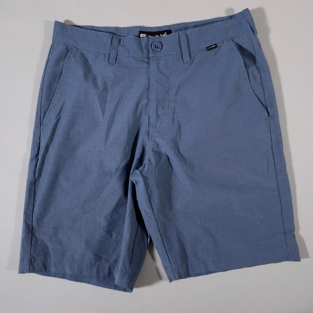 Travis Mathew Golf Shorts Mens 30 Blue Beck Performance Stretch Casual